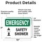 Signmission Safety Shower, 10 in W x Rectangle, Vinyl Decal OS-2PACK-EM-D-710-L-10355 - alternate 3